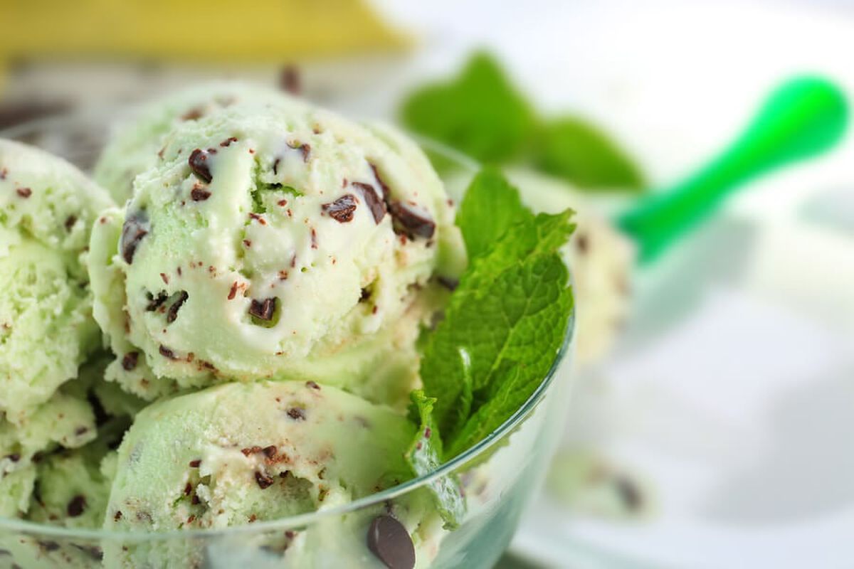 ILUSTRASI gelato pistacho, es krim khas Italia yang banyak digemari.