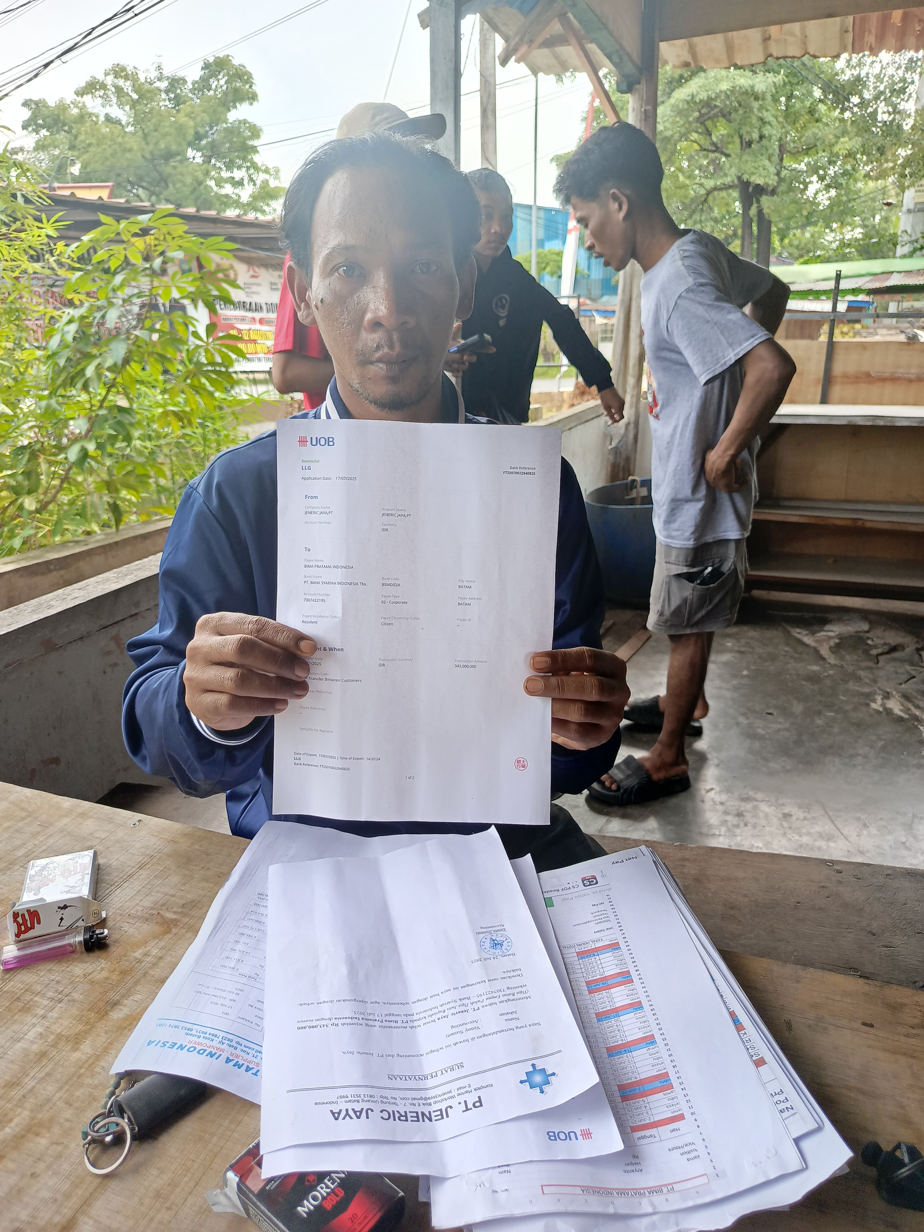 Salah satu pekerja yang membuat laporan ke polisi.
