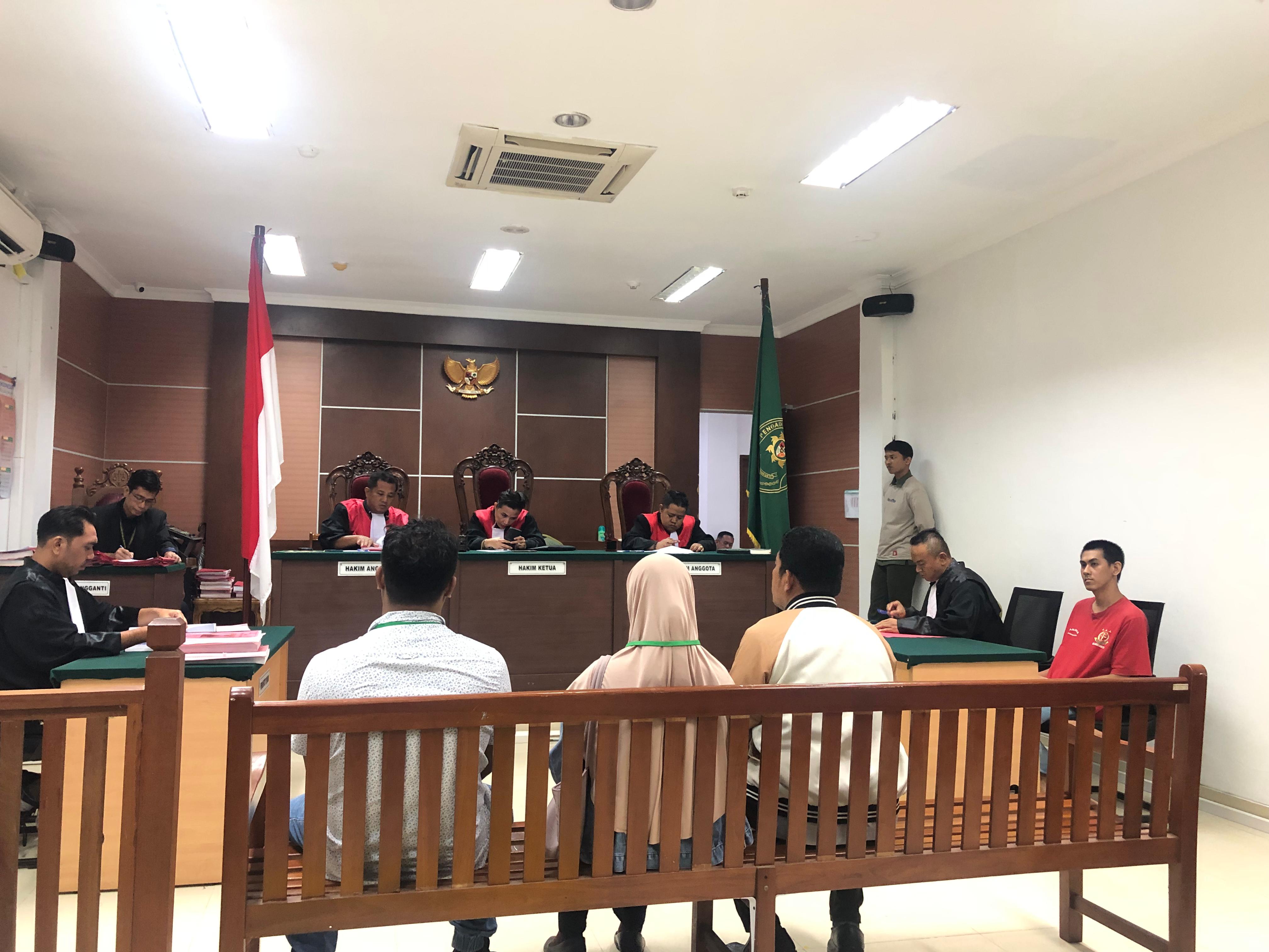 Suasana persidangan kasus pembunuhan di CKRT Kota Batam.