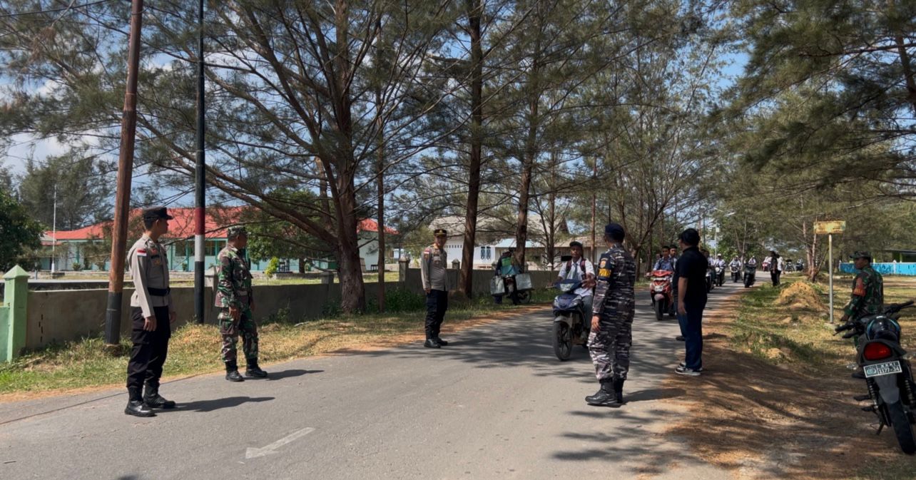 Saat Jajaran Polsek Siantan, Anambas menggelar razia.
