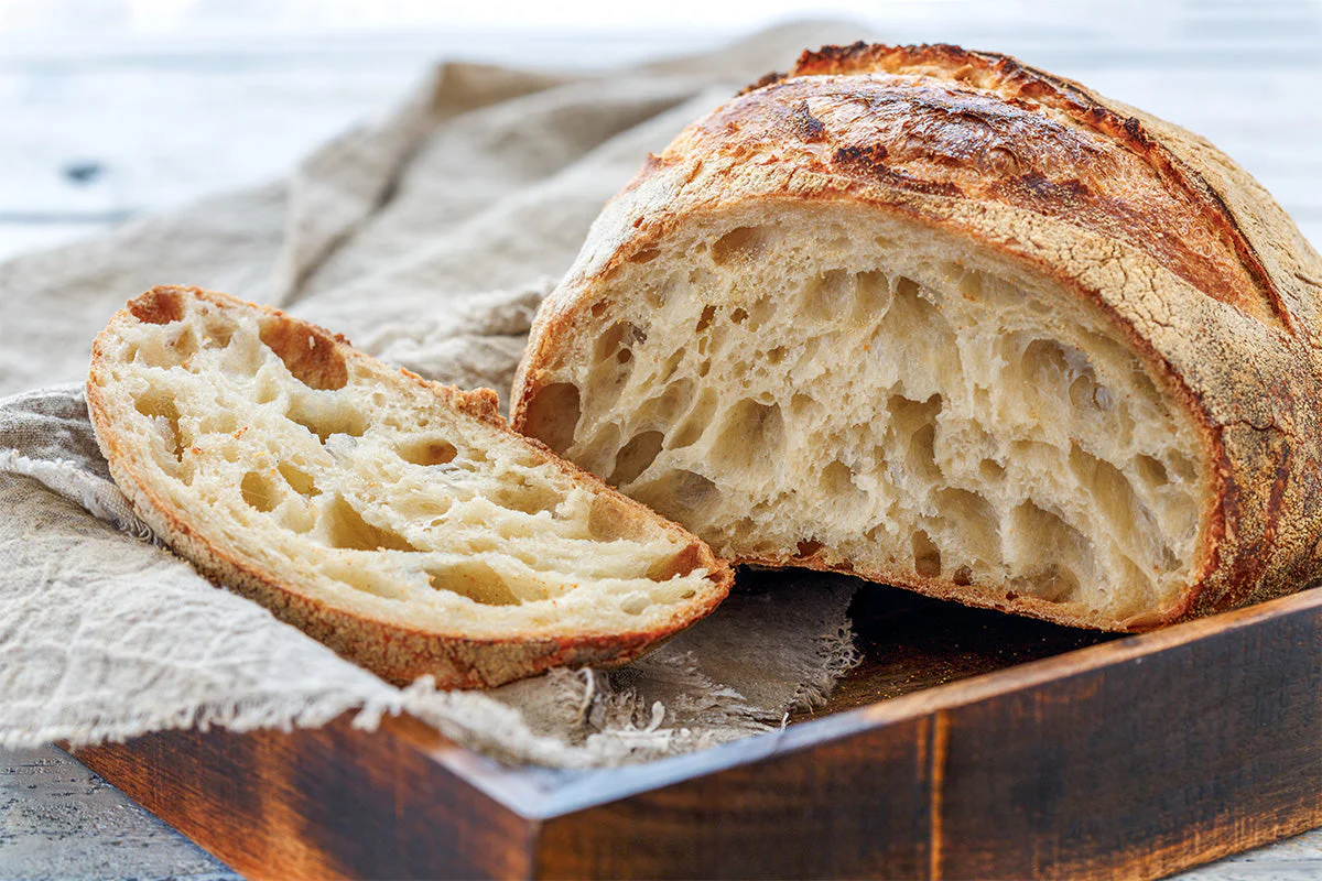 ILUSTRASI roti sourdough yang dibuat dari fermentasi ragi liar.