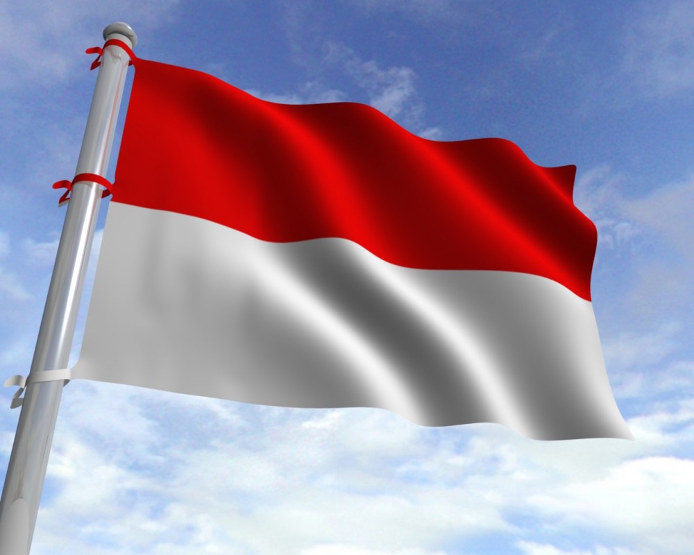ILUSTRASI bendera merah putih.