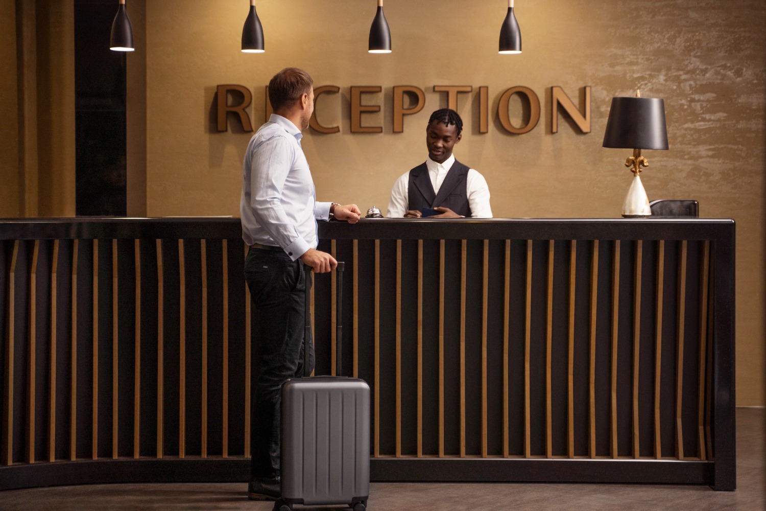 Ilustrasi resepsionis hotel.