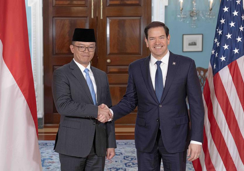 Menteri Luar Negeri AS Marco Rubio dan Menlu RI Sugiono.