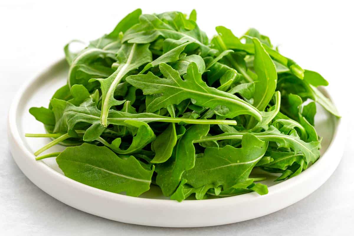 ILUSTRASI daun Arugula.