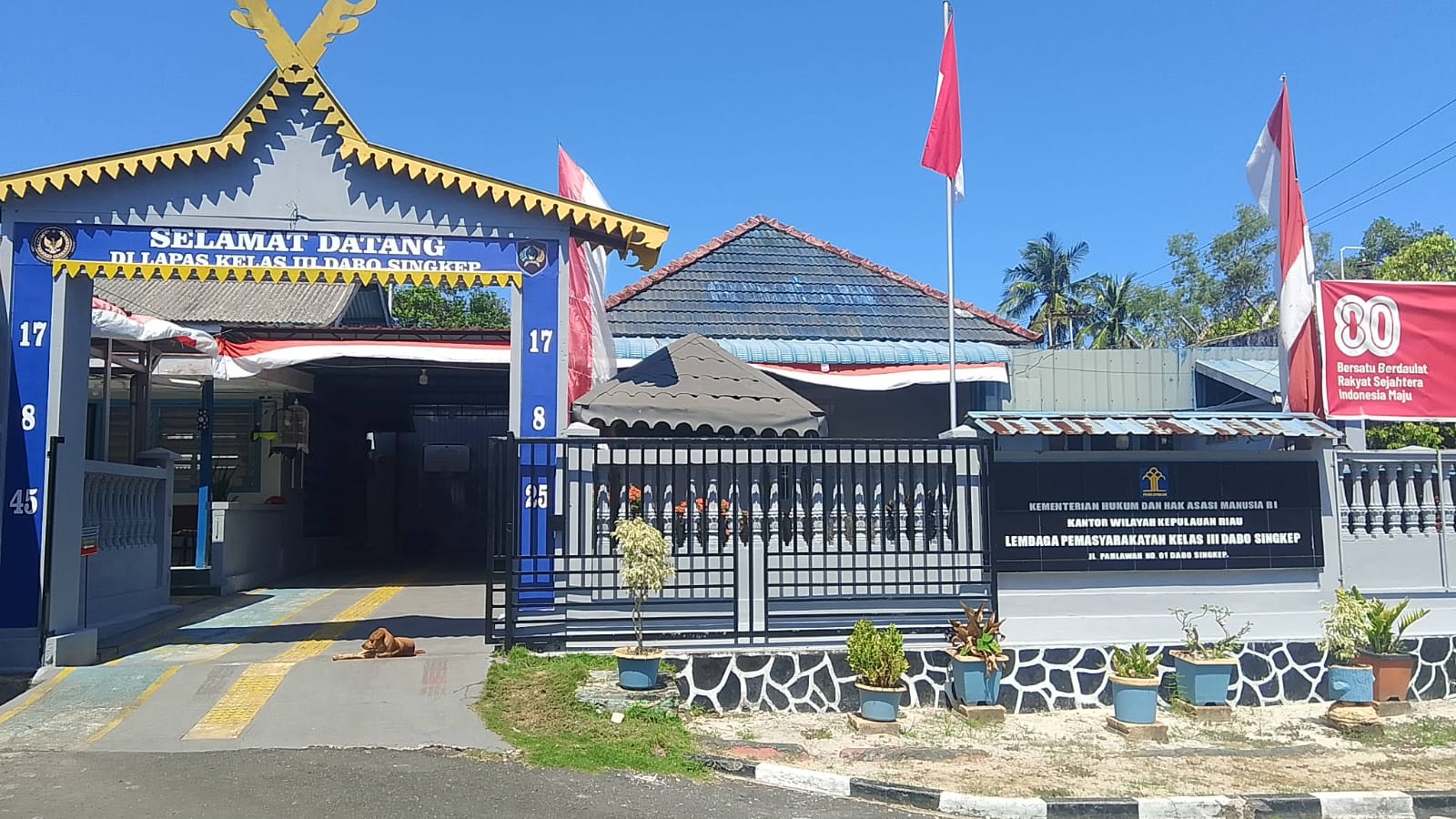 Lapas Kelas III Dabo Singkep yang diduga menjadi sarang pungli oleh oknum petugas lapas yang tidak bertanggung jawab, Kamis (4/9).