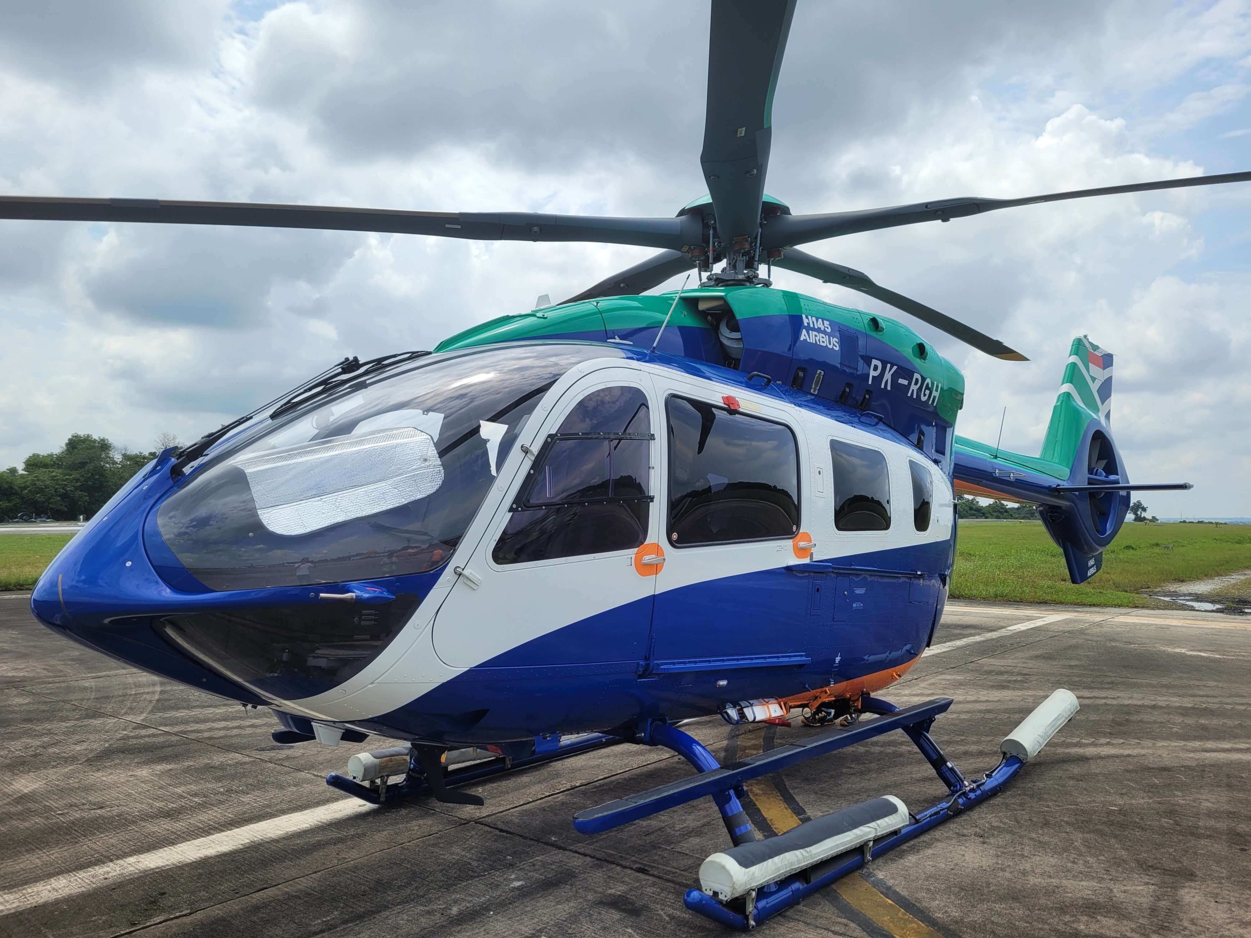 ILUSTRASI helikopter Eastindo Air BK117-D3. Helikopter ditemukan jatuh di hutan di kawasan Kalimantan Selatan.