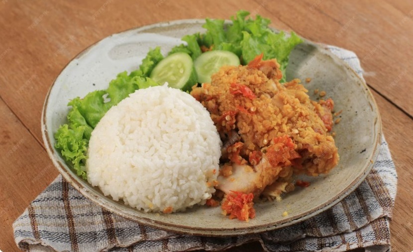 Ilustrasi ayam geprek