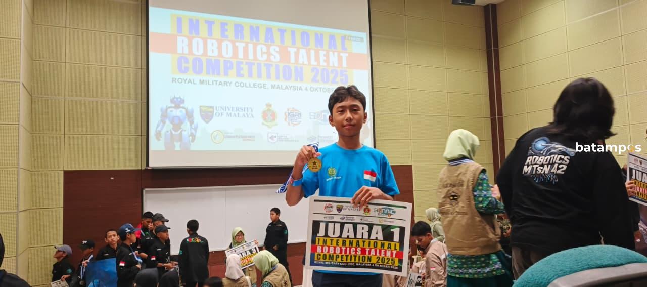 Keanu Al Rucci, siswa Madrasah Tsanawiyah Negeri (MTsN) 1 Batam.