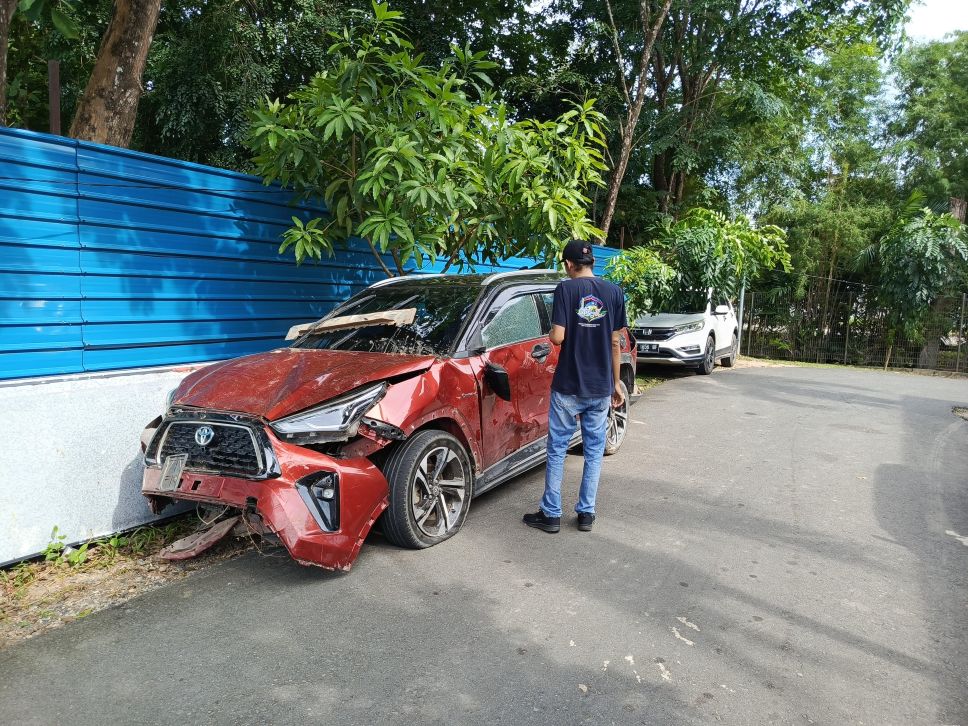 Mobil Toyota Yaris di Satlantas Mapolresta Barelang.