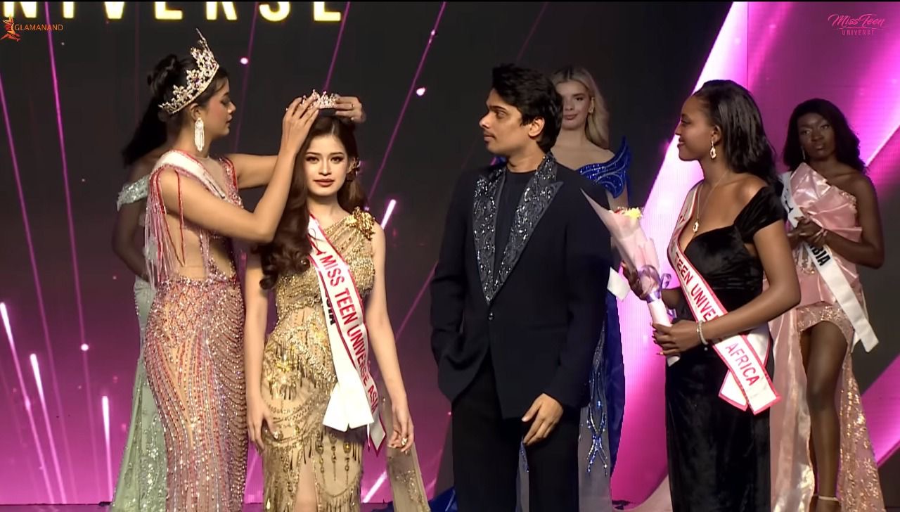 Belva Angeline Githa saat dinobatkan sebagai  Miss Teen Universe 2025.