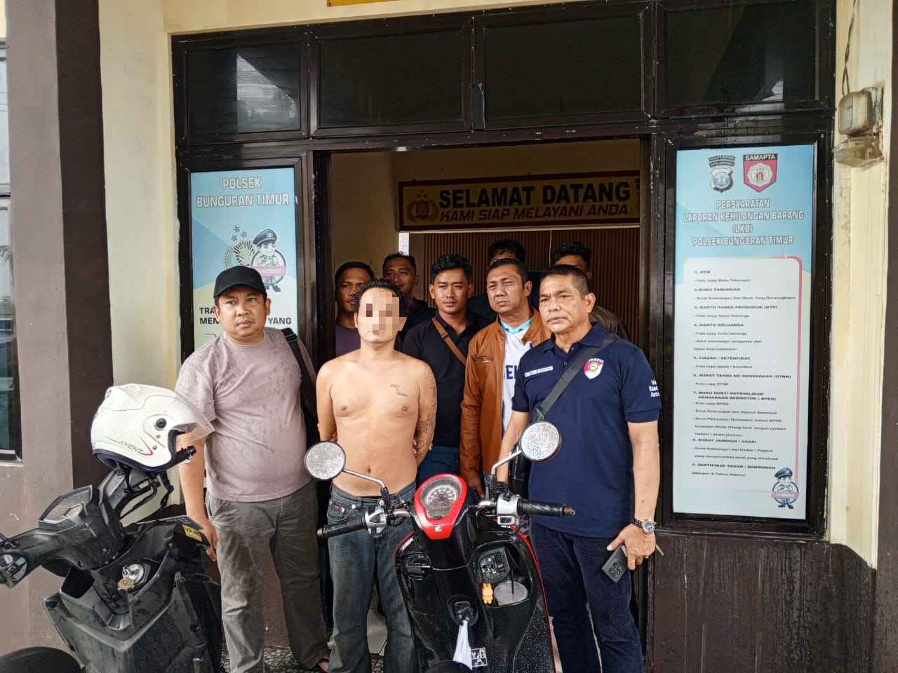 Pelaku penikaman oknum polisi di Natuna diamankan polisi.