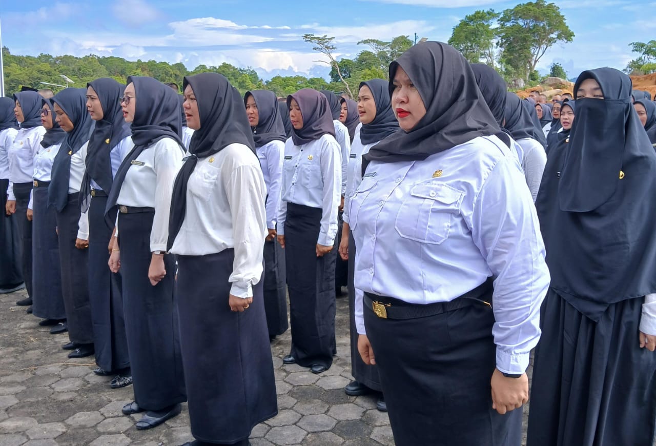 Sejumlah pegawai Pemkab Anambas sedang mengikuti apel. Tahun depan, belanja pegawai mencapai 52 persen dari APBD 2026.