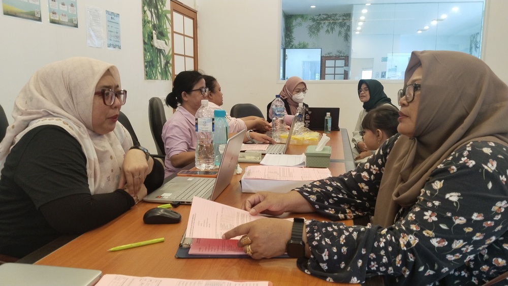 Relawan SPPG menjalani pemeriksaan kesehatan Active Case Finding (ACF).