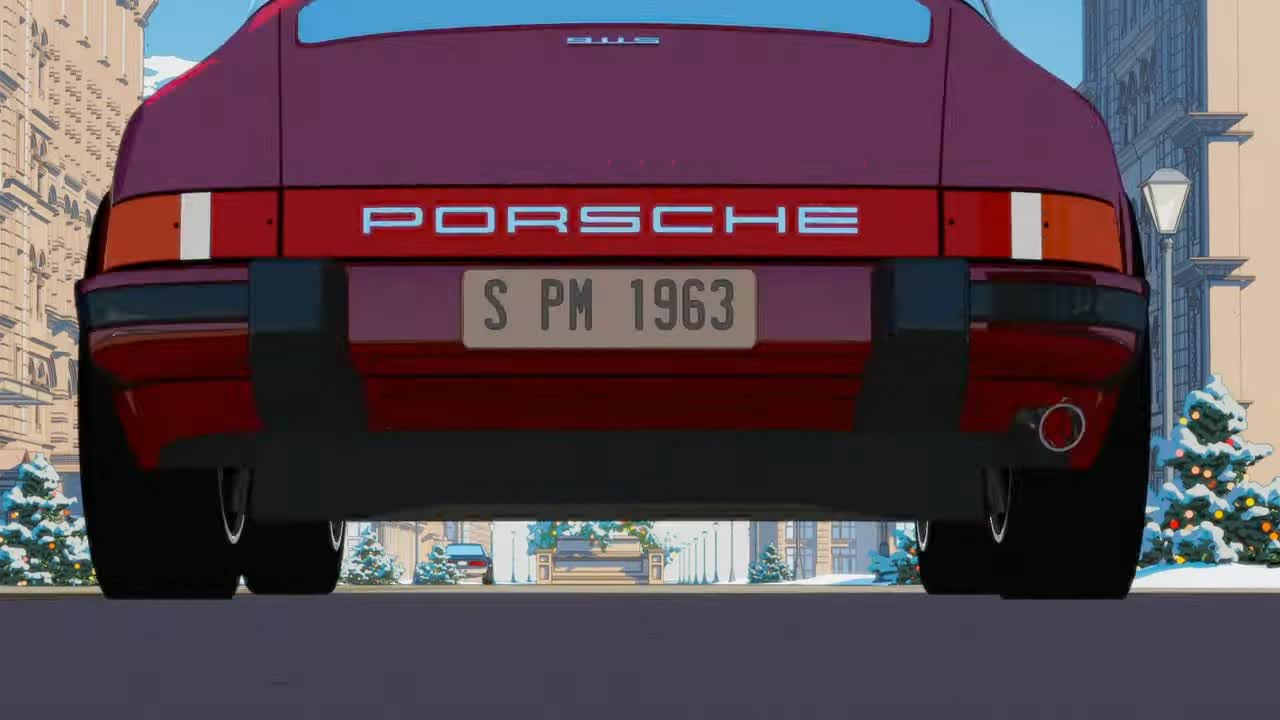 Iklan animasi Porsche berhasil mencuri perhatian publik.