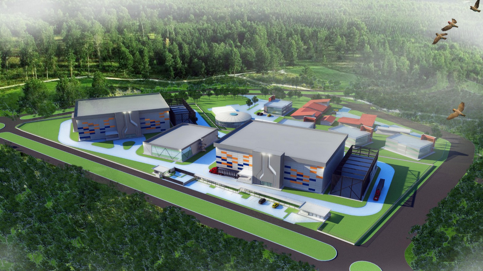 ILUSTRASI maket Nongsa Data Center.