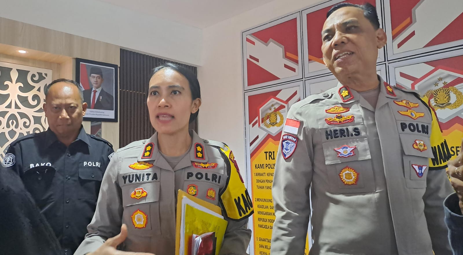 Kapolres Bintan, AKBP Yunita Stevani, setelah rilis akhir tahun di Mapolres Bintan, Bintan Buyu, Selasa (30/12) sore.