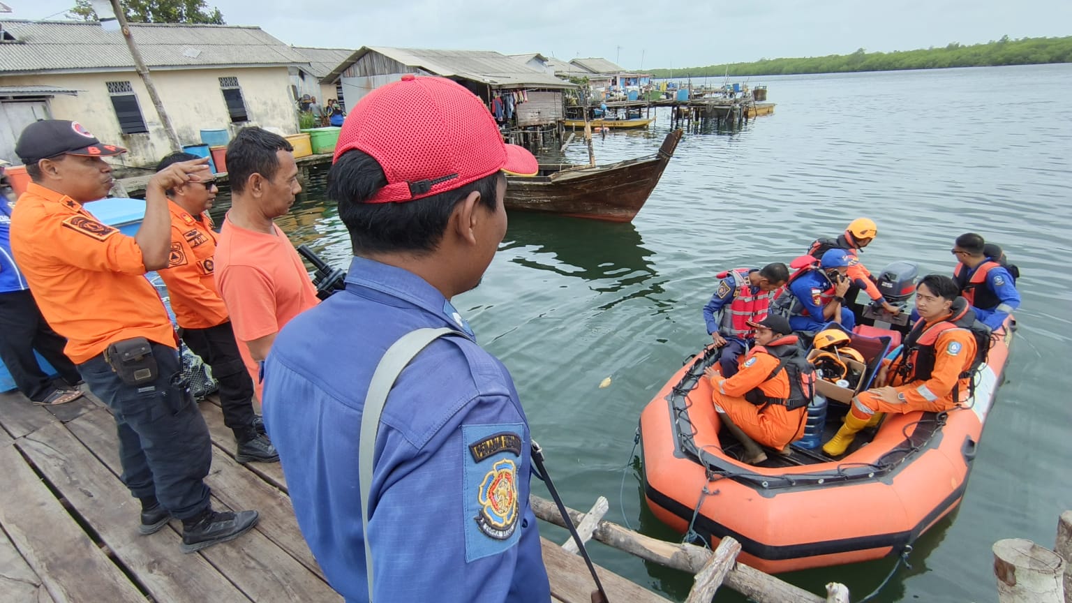 TIM SAR Gabungan menghentikan operasi pencarian terhadap Top, warga Kampung Panglong, Desa Berakit, Kecamatan Teluk Sebong, Bintan, Senin (12/1/2026) kemarin. F.BPBD Bintan untuk Batam Pos.
