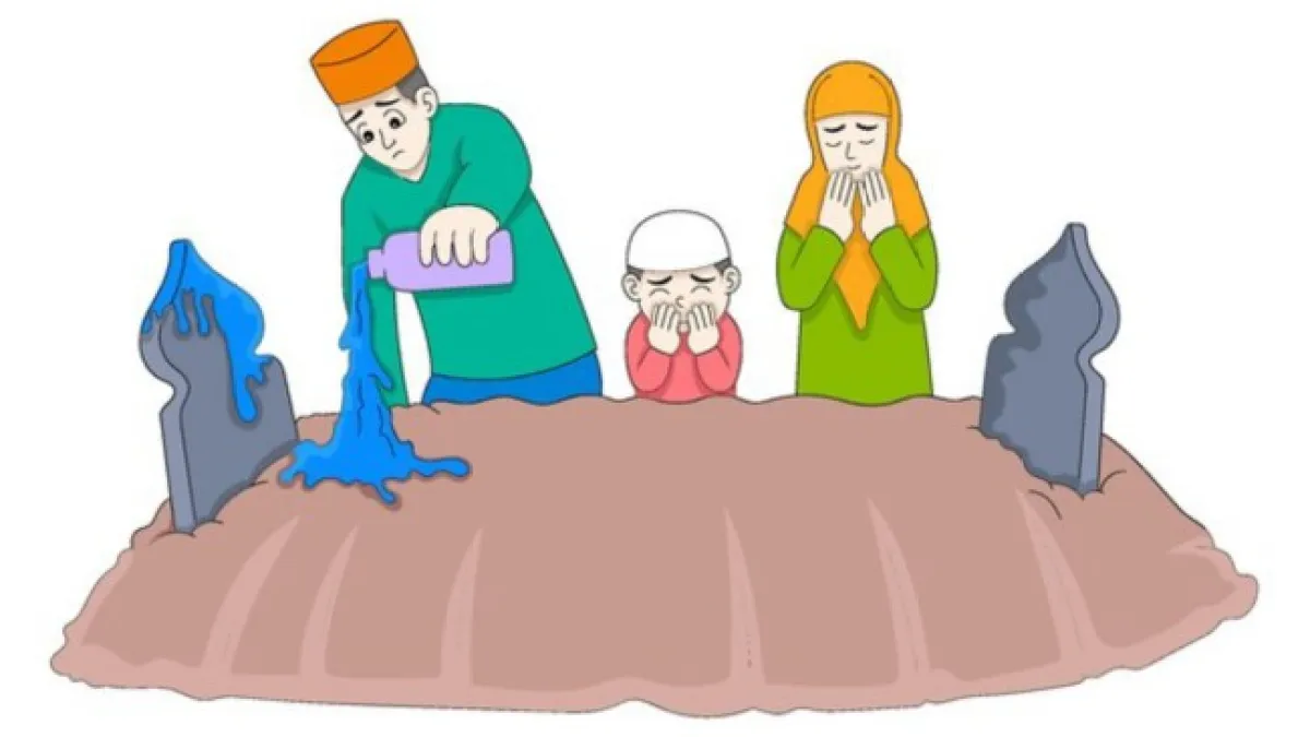 ILUSTRASI ziarah kubur. F Jatim Times