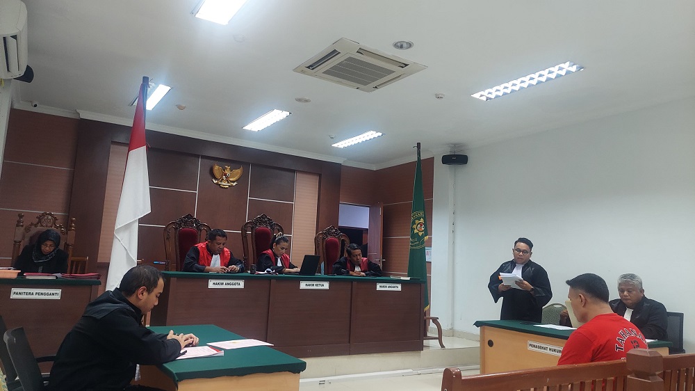 Sidang pembacaan nota pembelaan (pledoi) terdakwa kasus narkotika jenis sabu seberat 0,72 gram, Chandra. F. Azis Maulana/Batam Pos