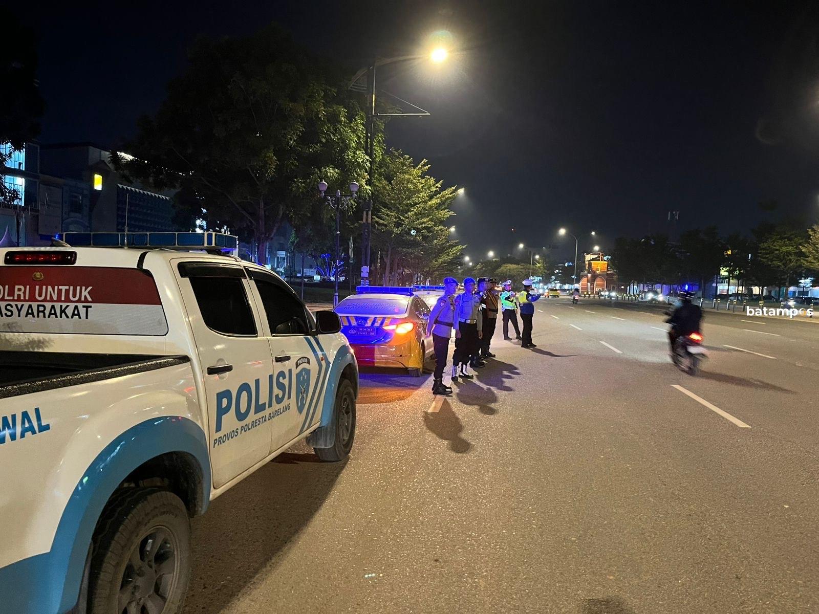 Polresta Barelang melaksanakan patroli cipta kondisi (cipkon), Sabtu (10/1) malam. F. Istimewa