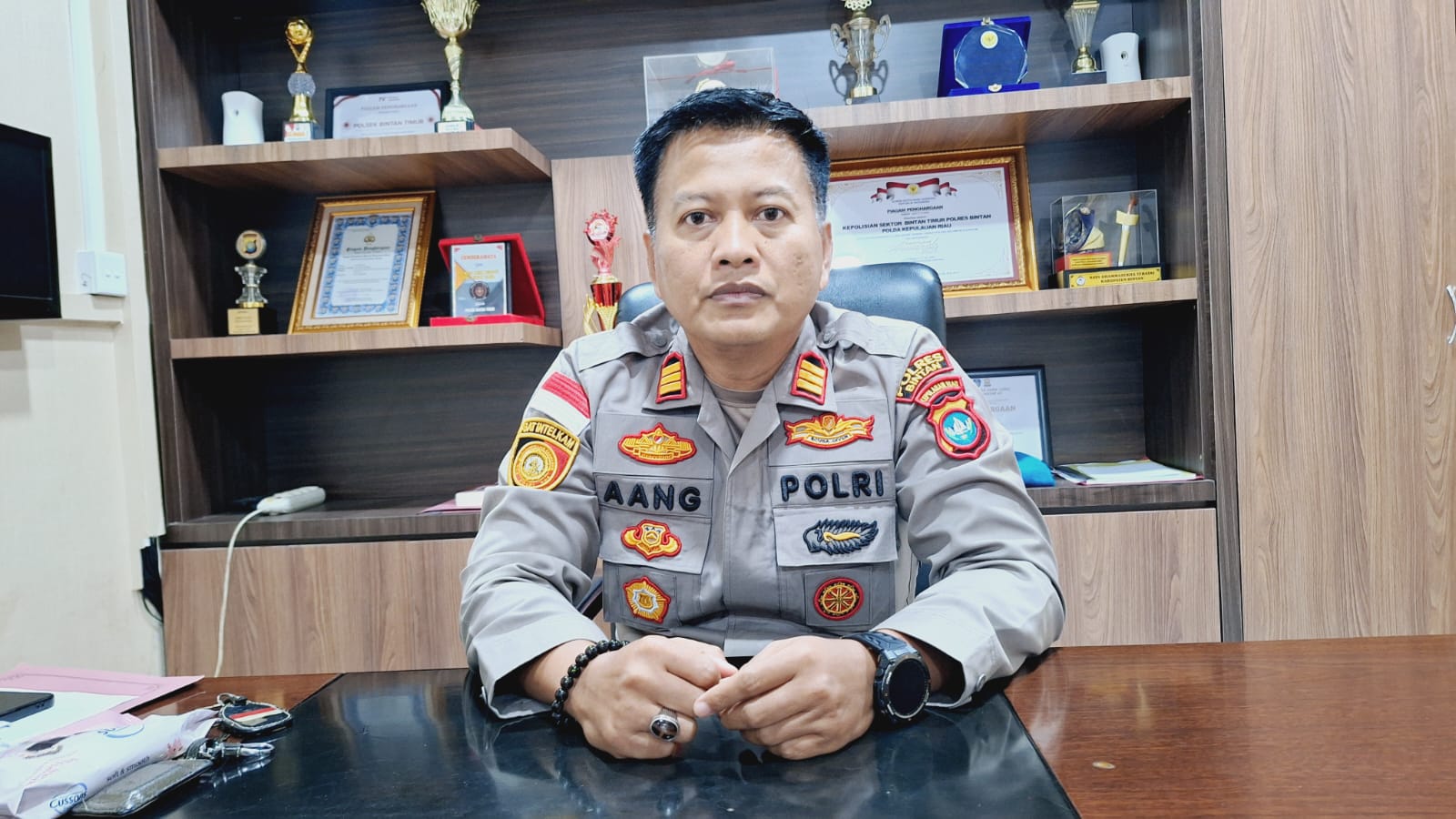 Kapolsek Bintan Timur, AKP Aang Setiawan. F.Slamet Nofasusanto/Batam Pos