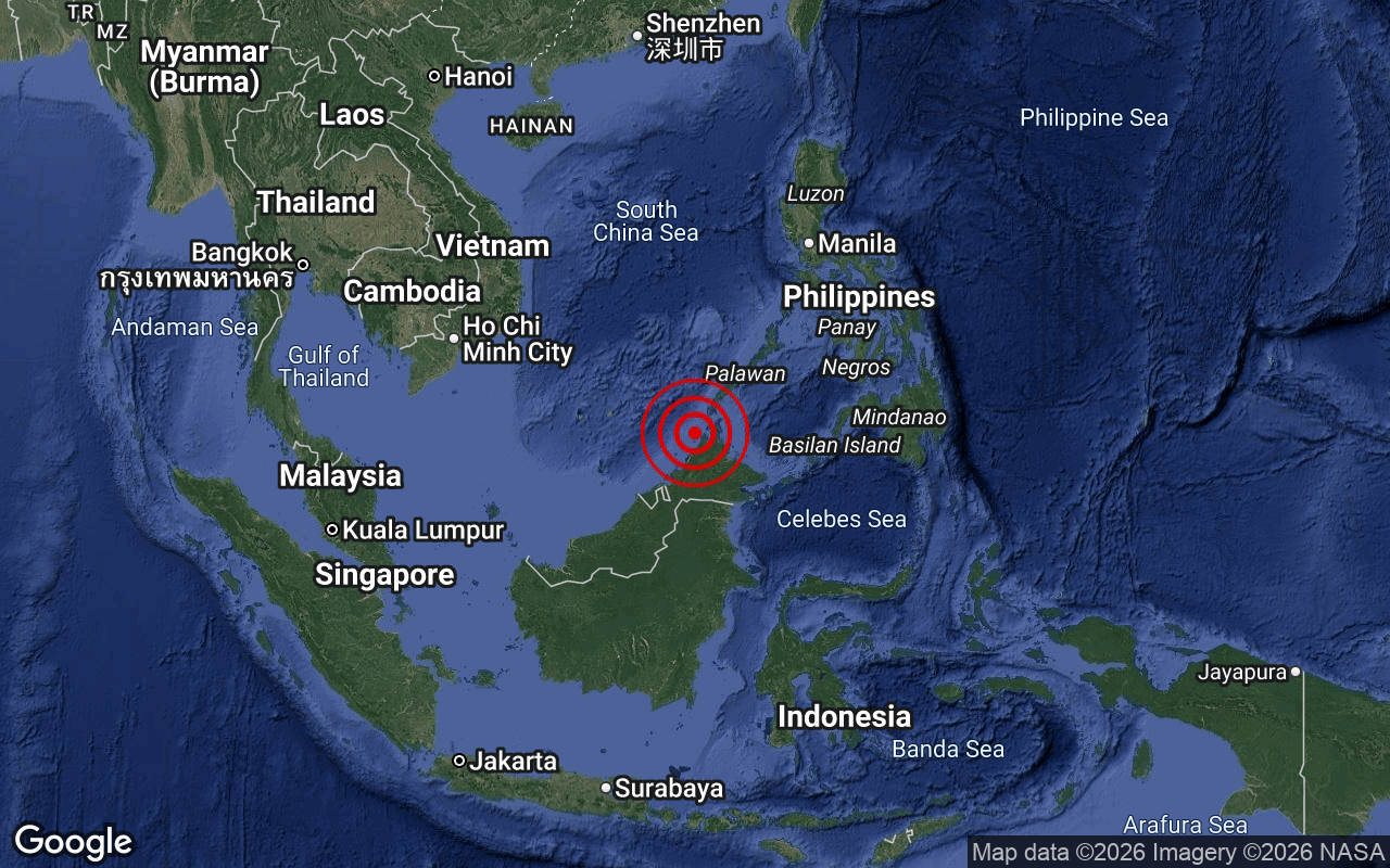 Gempa bumi guncang Sabah, Malaysia pada Senin (23/2) dini hari.