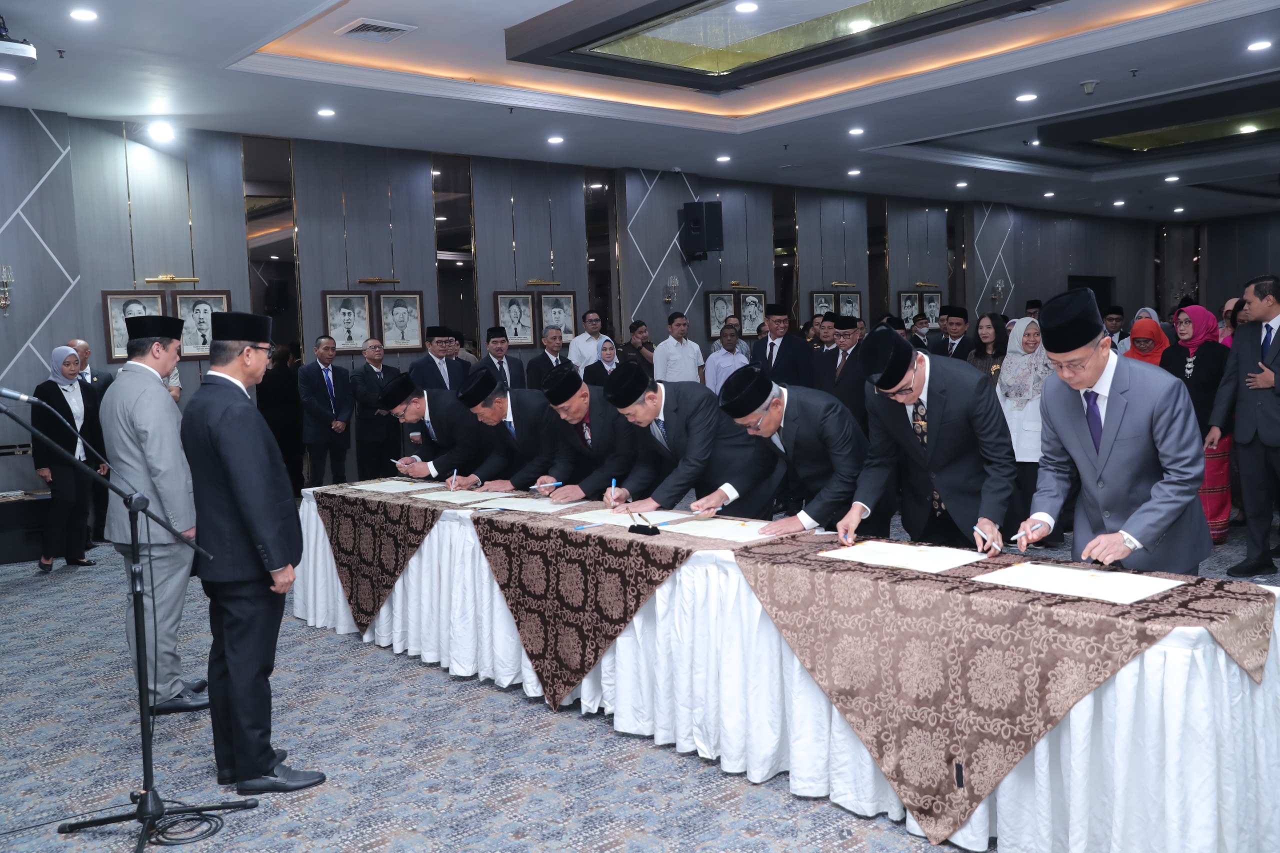 SUASANA pelantikan Masyhudi sebagai Inspektur Jenderal (Irjen) Kemendes PDT di Jakarta, Senin (23/2/2026). F Kemendes untuk Batam Pos