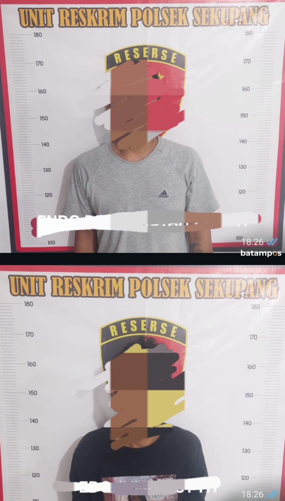 Dua pelaku curanmor yang diamankan polsek Sekupang. F. Istimewa