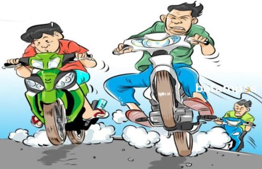 Ilustrasi balap liar.