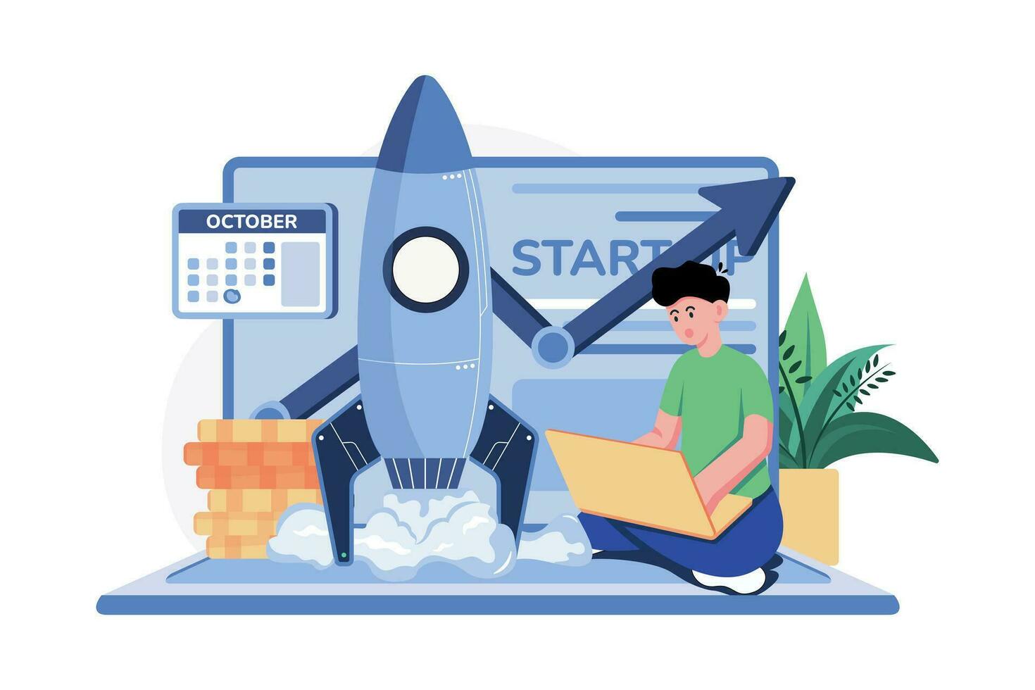 ILUSTRASI pengusaha start up. f Vecteezy