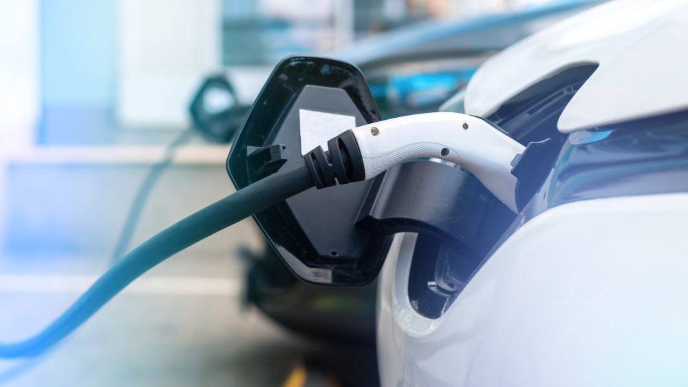 Ilustrasi mobil EV.