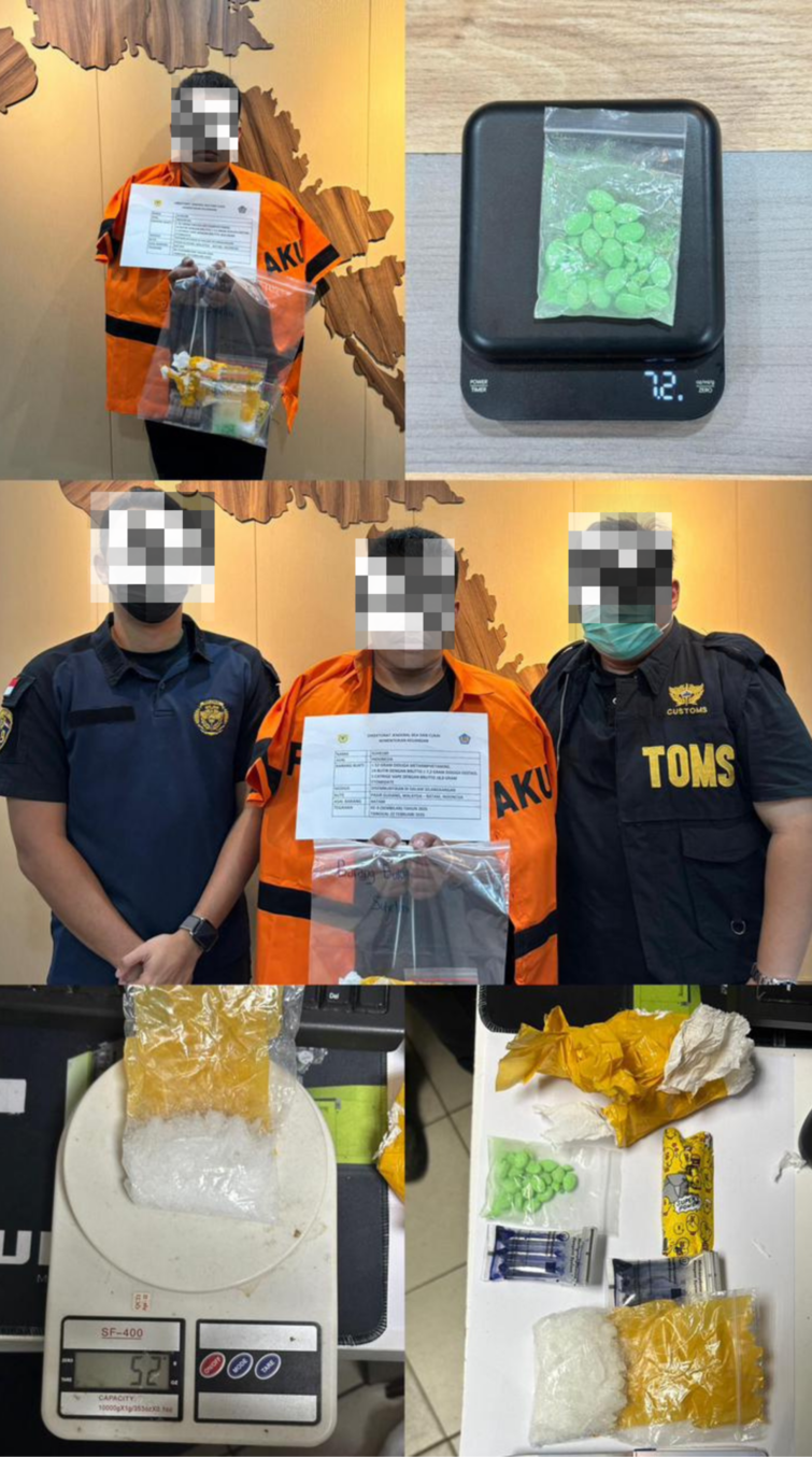 Seorang penumpang kapal dari Pasir Gudang, Malaysia, diamankan setelah kedapatan membawa narkoba dan cartridge vape mengandung zat berbahaya yang disembunyikan di tubuhnya. Istimewa