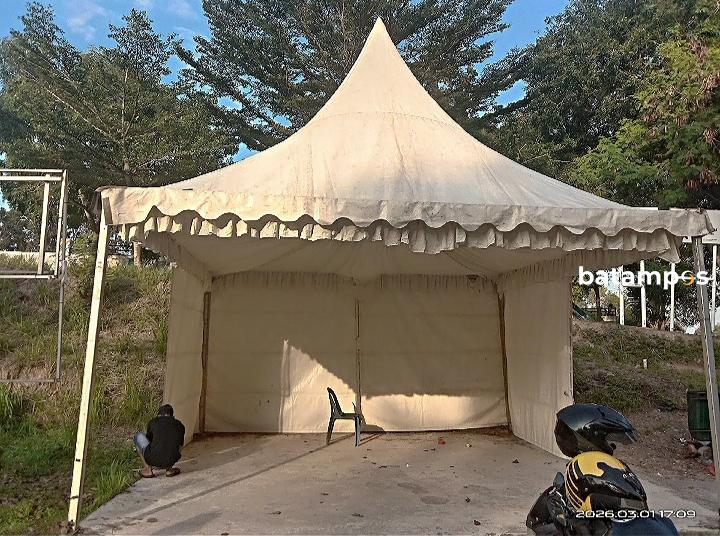 Posko pengamanan di Jembatan Barelang. F. Yofie Yuhendri/ Batam Pos