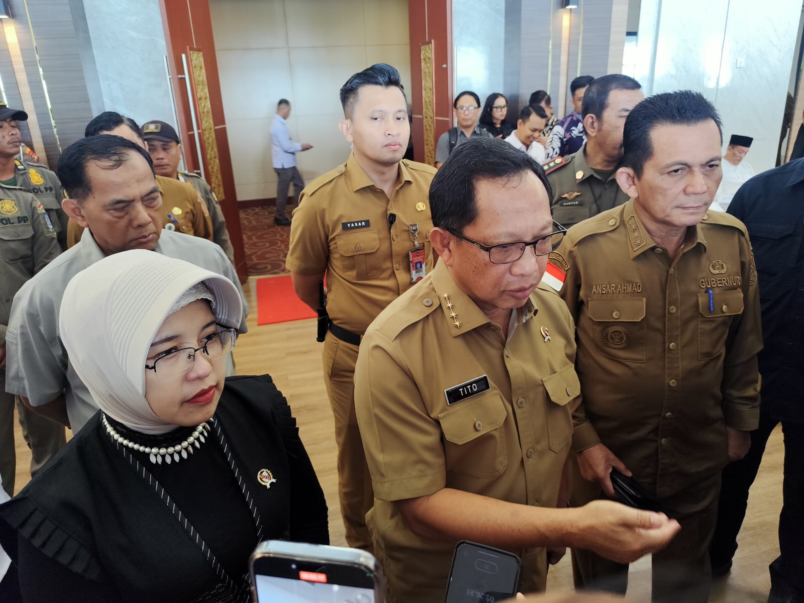 Menteri Dalam Negeri RI, Muhammad Tito Karnavian saat berada di Tanjungpinang, Senin (9/3). F. Mohamad Ismail/Batam Pos