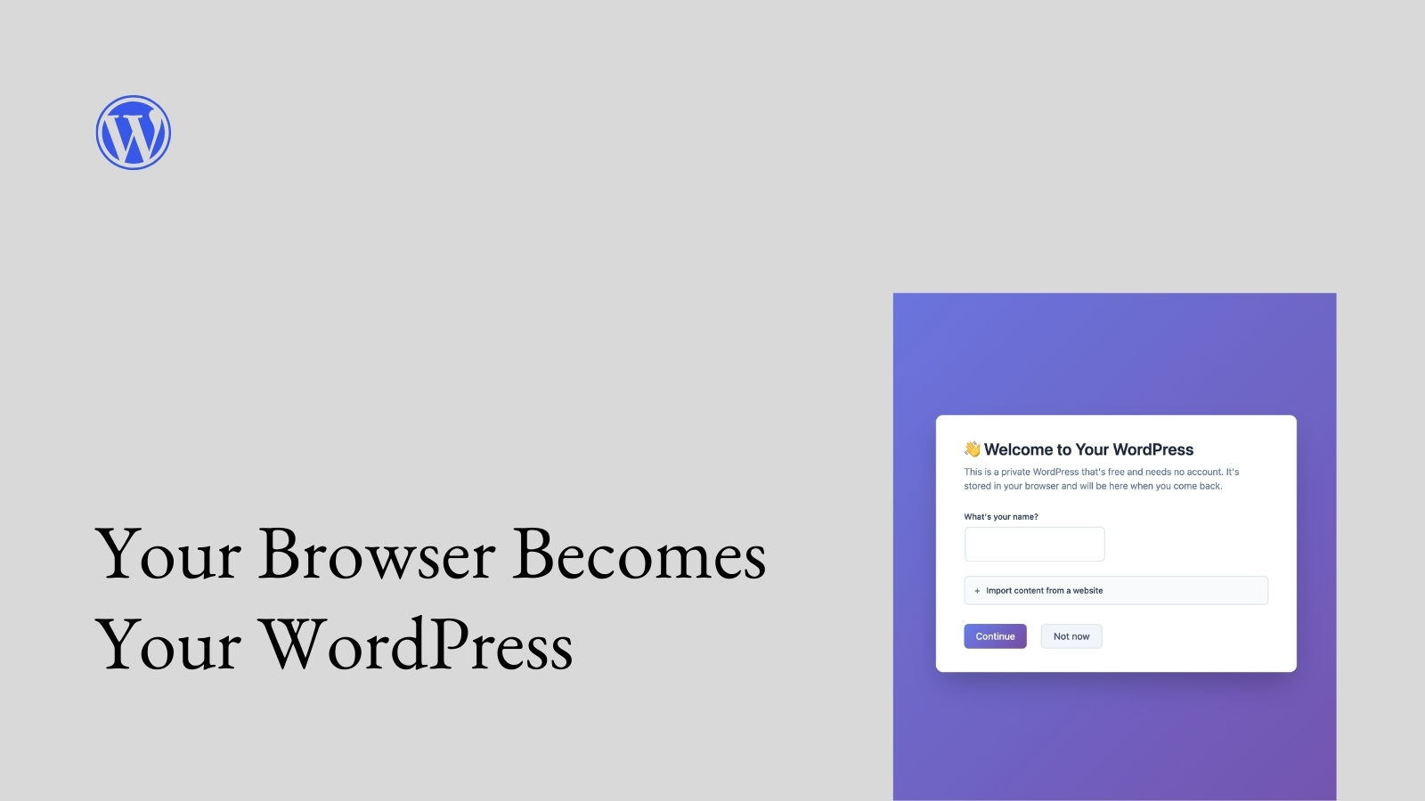 WordPress merilis browser website.