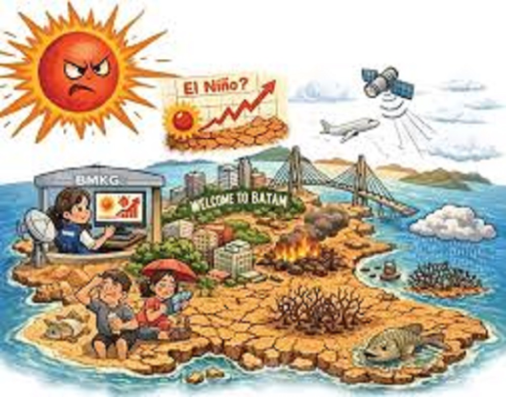 Ilustrasi El Nino mengancam wilayah Batam. F. Chatgpt