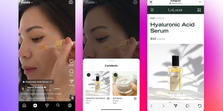 Instagram menghadirkan fitur berbelanja di Reels.