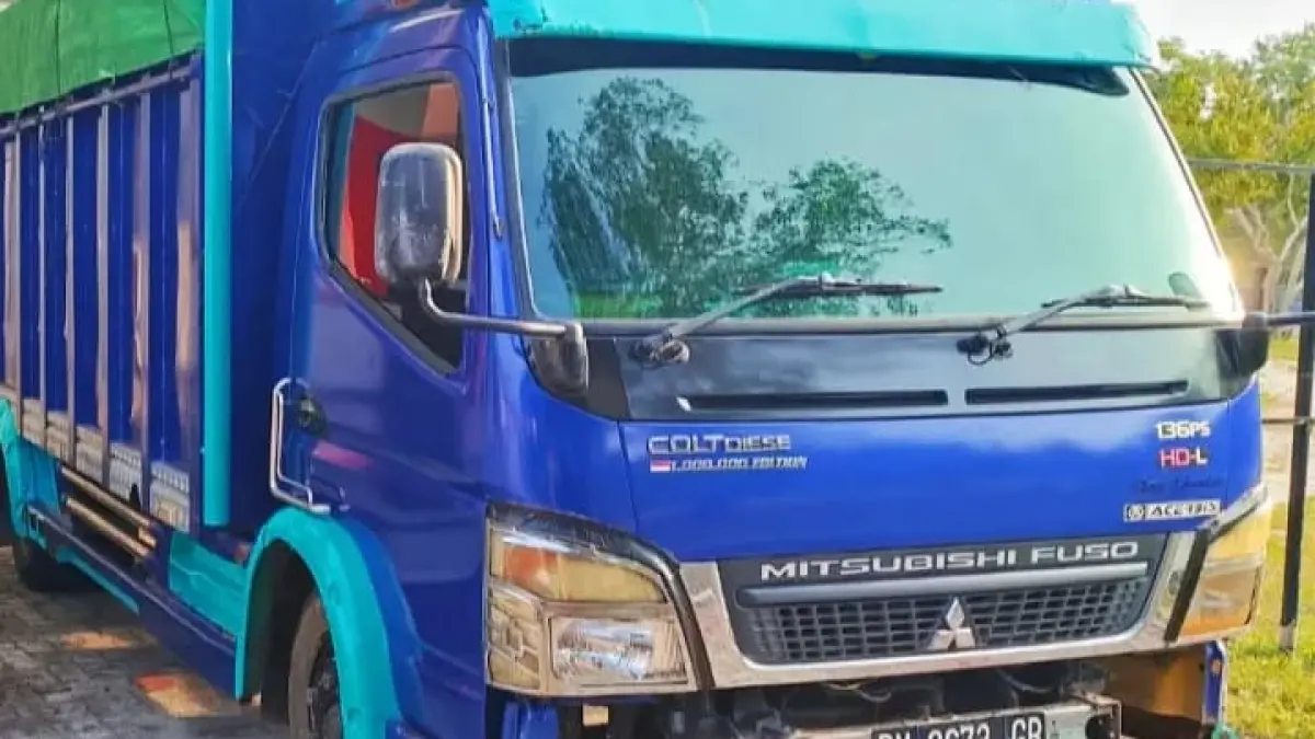 KENDARAAN roda empat diduga membawa kayu ilegal yang telah diamankan oleh unit Tipidter Satreskrim Polres Lingga. F. Istimewa