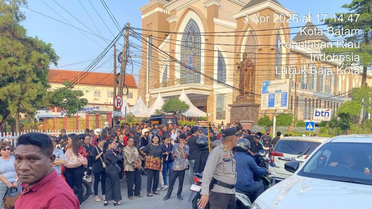 POLISI pastikan ibadah Paskah umat Kristiani berjalan aman di Batam. F Dok Humas Polrestabes untuk Batam Pos&nbsp;