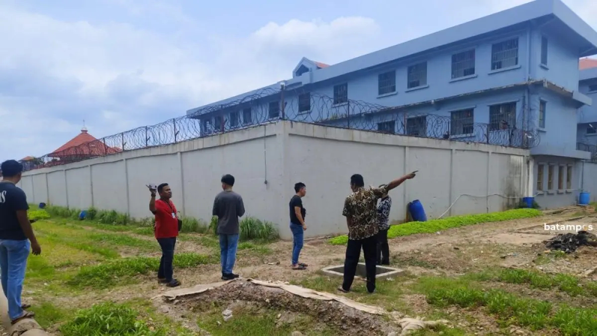 Sudut Lapas Batam yang diduga jadi tempat melemparkan sabu ke dalam lapas. F.Yofi Yuhendri