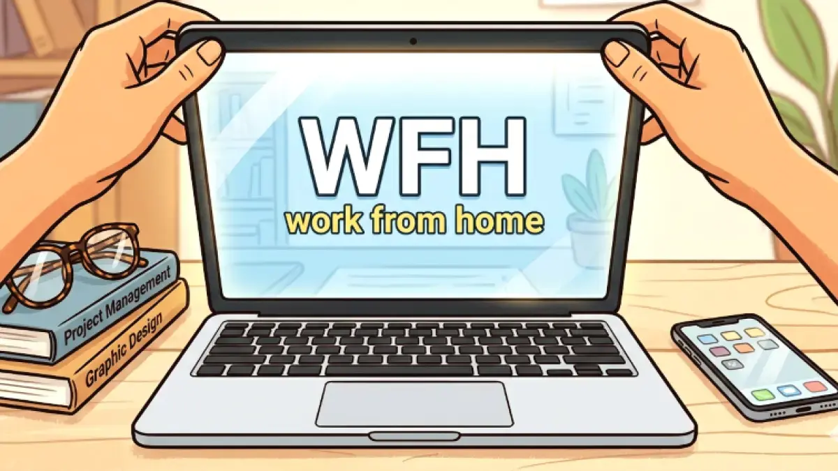 Ilustrasi WFH.