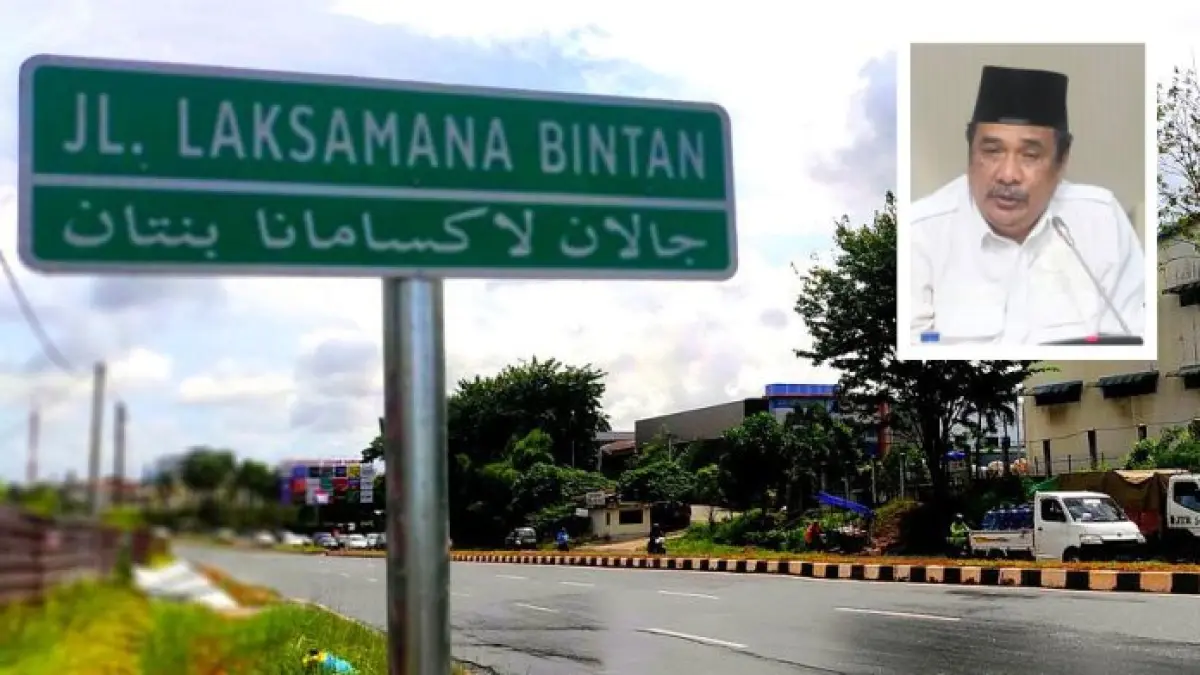 LAM Batam mendorong Pemko Batam untuk merapikan nama-nama jalan dan sejenisnya dengan nama yang mencerminkan sejarah maupun tokoh Melayu. (inzet) YM Dato’ Wira Setia Utama Raja Haji Muhammad Amin / Foto: Cecep Mulyana / Batam Pos