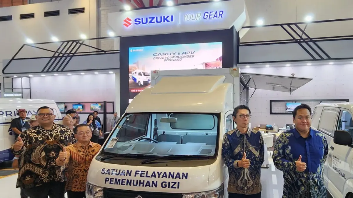 Suzuki memamerkan kendaraan niaga New Carry dan APV di GIICOMVEC 2026 Jakarta untuk mendukung sektor bisnis dan logistik. F. Istimewa