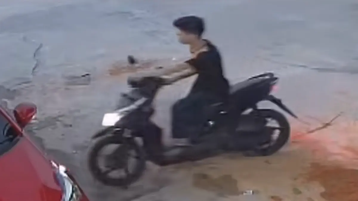  Unit Reskrim Polsek Batuaji mengamankan seorang pria berinisial NA, 23, pelaku pencurian di toko sembako kawasan Ruko Paradise. Foto.CCTV