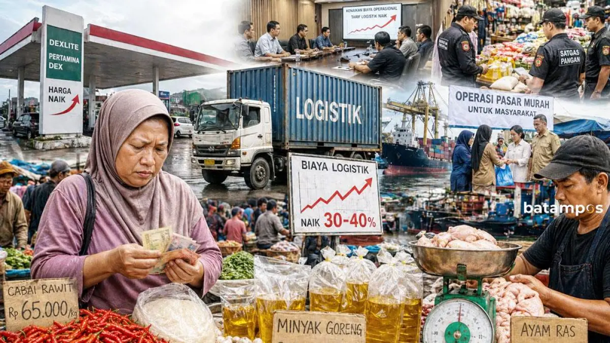 ILUSTRASI kenaikan BBM nonsubsidi yang berimbas pada sektor logistik, berpengaruh terhadap kenaikan bahan pangan yang dipasok dari luar daerah akibat ongkos distribusi melonjak. Foto: chatgpt