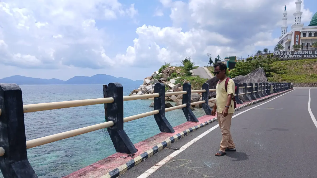 LOKASI tempat Jufrianto mengalami kecelakaan dan meninggal dunia. F Ihsan Imaduddin/Batam Pos