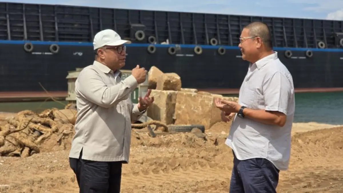 Aktivitas galangan kapal di Batam yang menjadi salah satu sektor terdampak penurunan ekspor pada awal 2026.