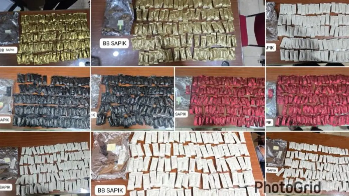 Barang bukti yang diamankan polisi berupa liquid vape mengandung otomidate. F. Istimewa