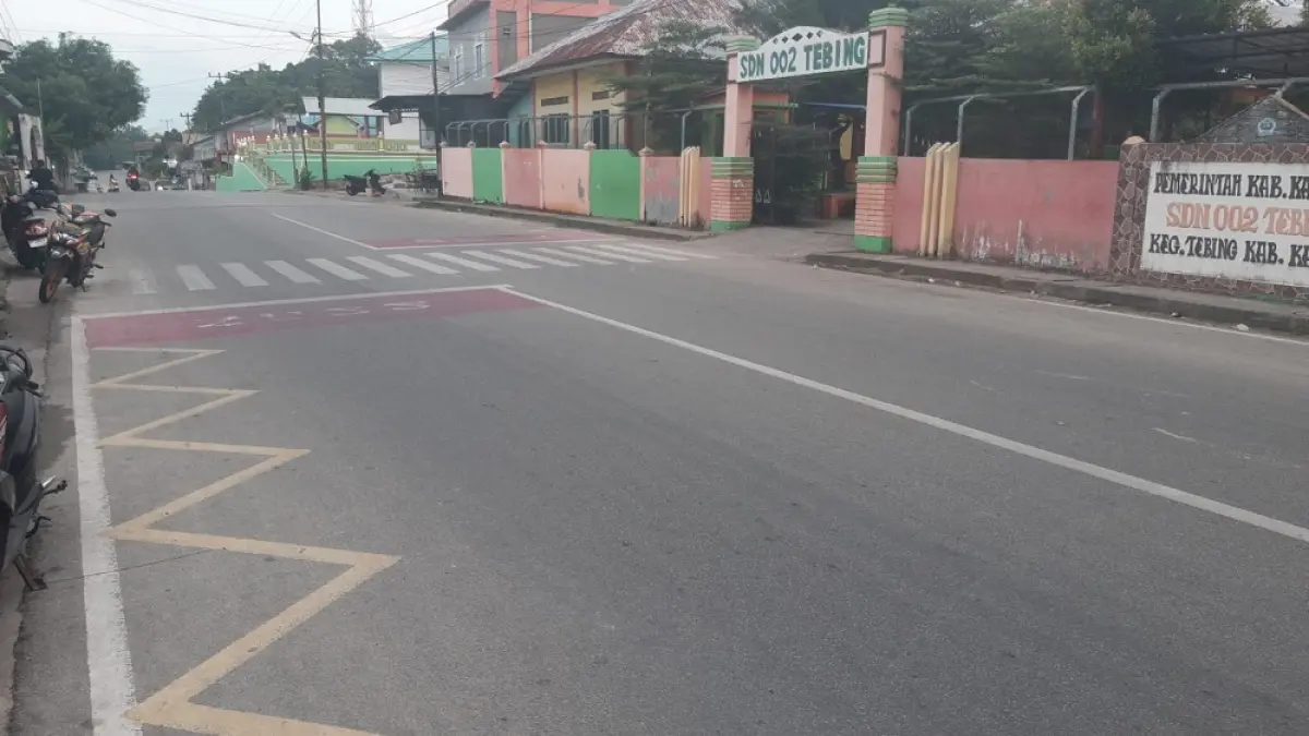 ZOSS di SDN 002 Kecamatan Tebing sudah selesai dbangun Dinas Perhubungan Kabupten Karimun. F. Sandi Pramosinto/Batam Pos